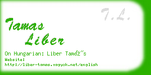 tamas liber business card